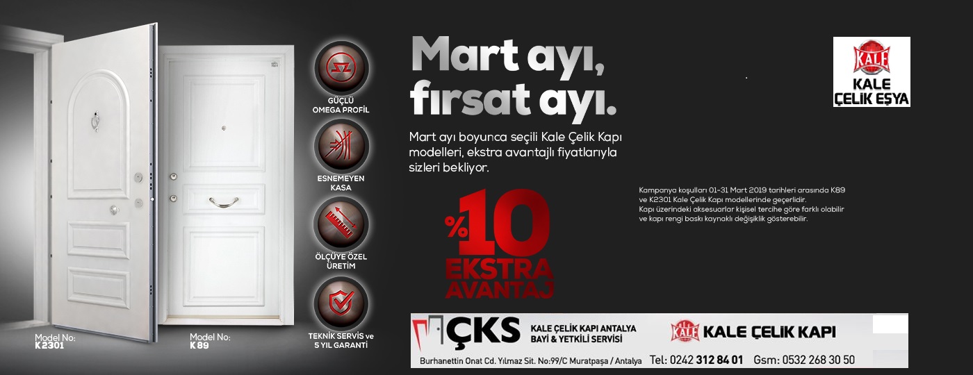kale çelik kapı antalya